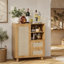 Buffet en rotin avec tablette réglable, buffet avec tiroirs pour le salon, la cuisine, le vestibule-169433633