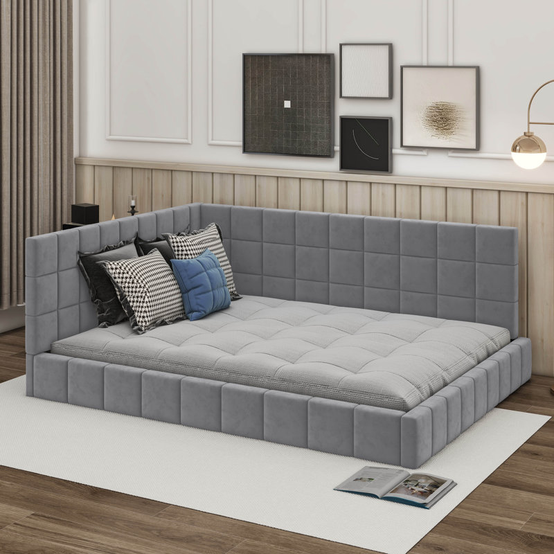 Full Size Upholstered Daybed/Sofa Bed Frame
