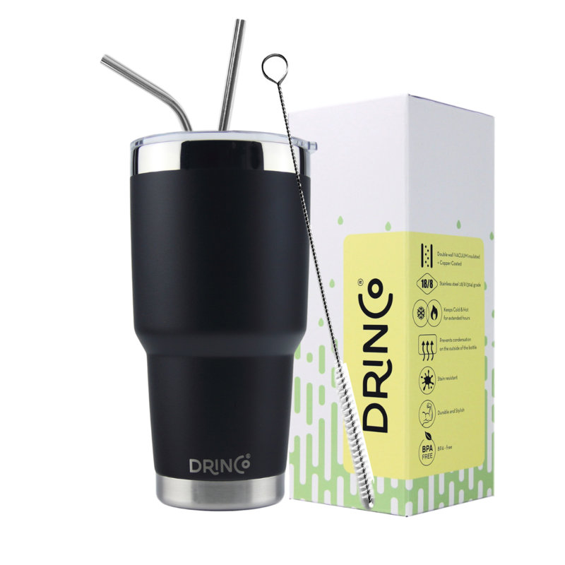 Drinco 30oz. Stainless Steel Travel Tumbler, Black