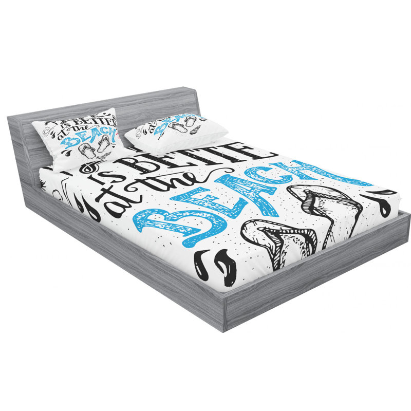 Microfiber Sheet Set, Queen Sheet Set with Fitted Sheet