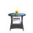 Outdoor Patio Furniture 1 Round Coffee Table With Clear Tempered Glass(Only Including Table)