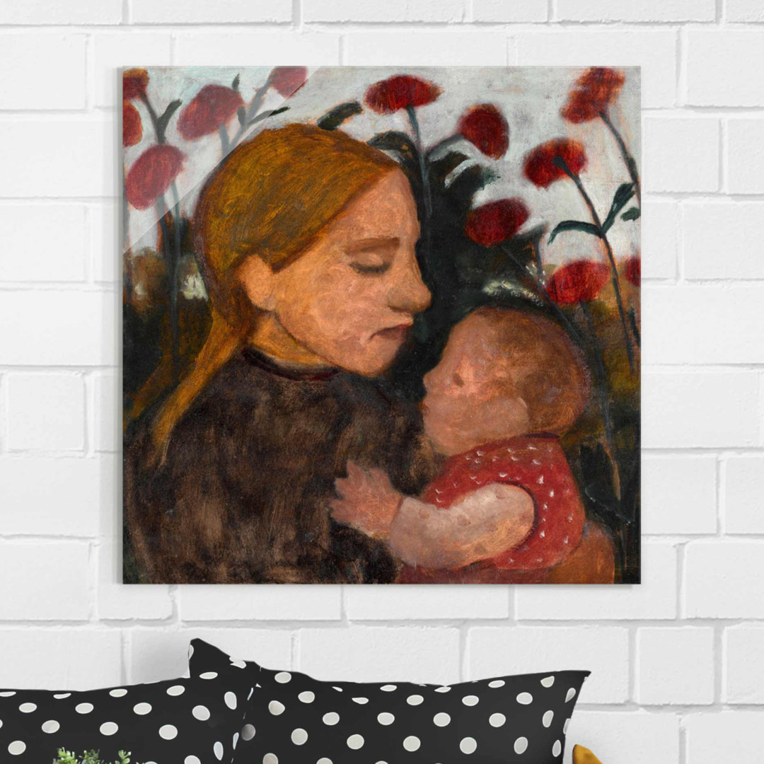 Glasbild Young Woman with Child von Paula Modersohn-Becker