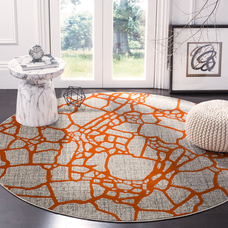 Tapis performance géométrique Sevastopol Porcello, Rond 6 pi 7 po