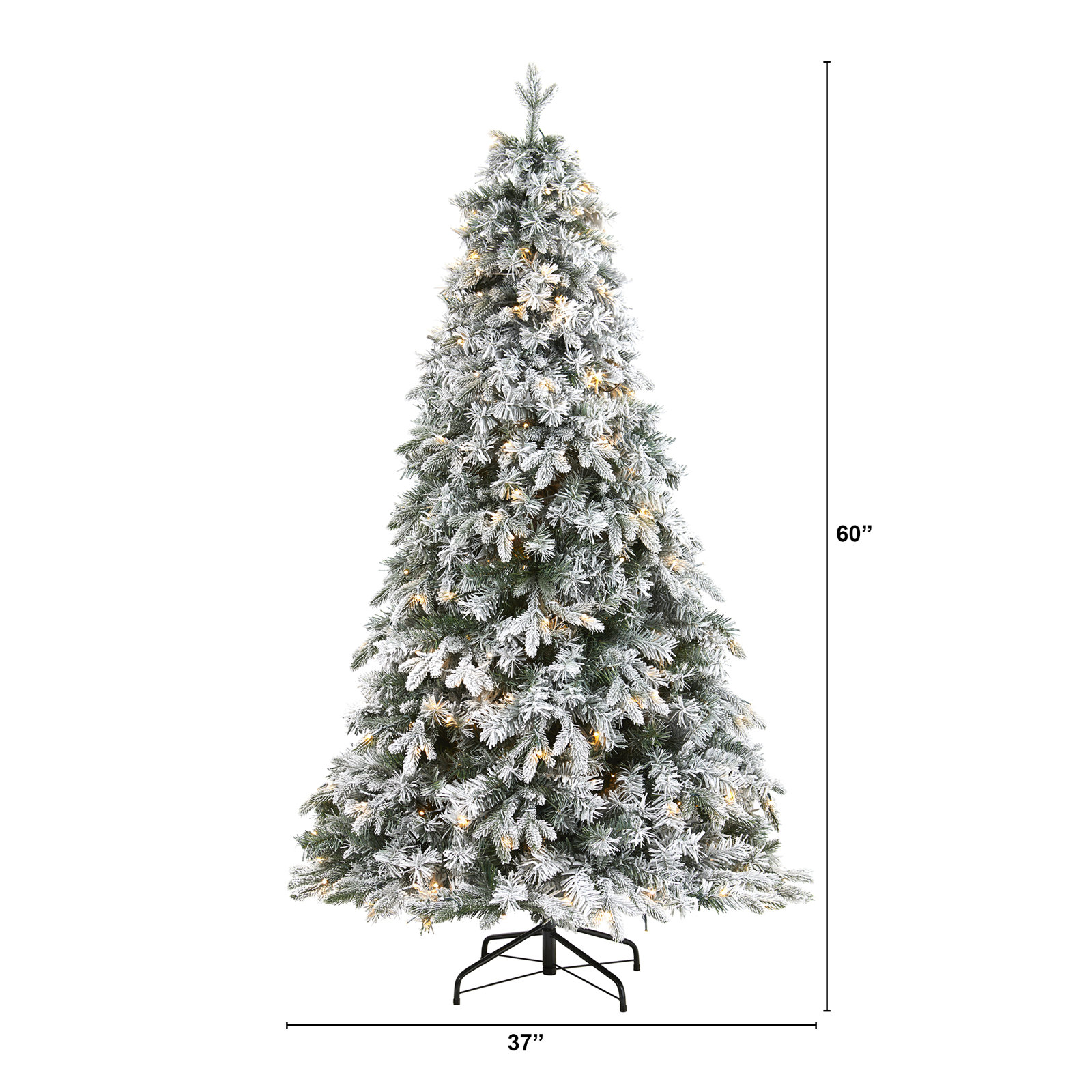 Lighted Artificial Christmas Tree, 5' H