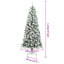 Artificial Hinged Christmas Tree Green and white-493713322
