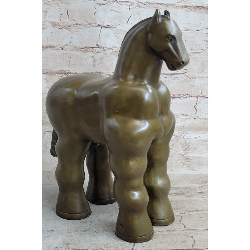 Sculpture de cheval de Troie art moderne