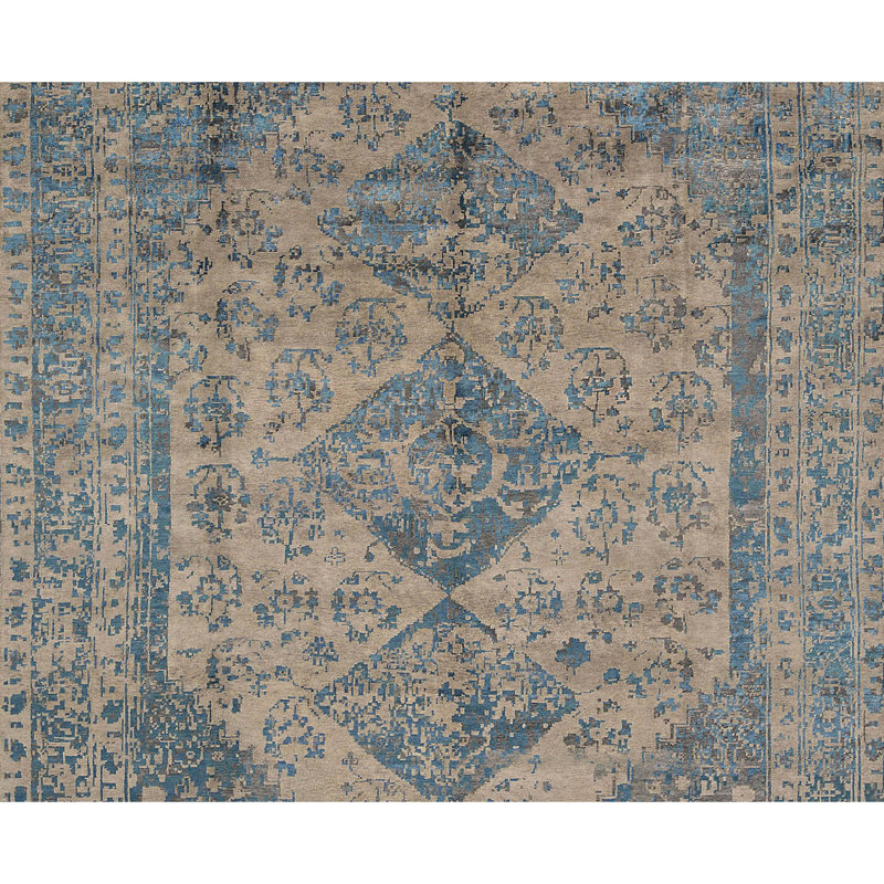 Neo Villa Oriental Area Rug in Beige/Blue, Rectangle 10'3" x 14'1"