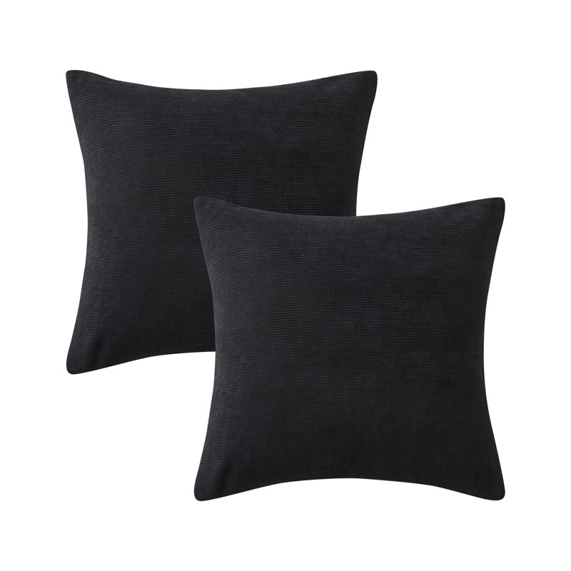 Dardel Velvet Scatter Cushion Cover, Black