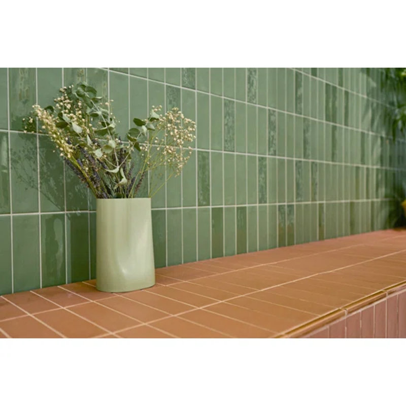 Sierra 2" x 6" Porcelain Floor and Wall Tile, Green