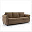 Canapé-lit convertible grand 81,5 po 2-en-1, canapé-lit escamotable, canapé-lit 3 places, avec matelas en mousse à mémoire de forme de 3,35 po, main courante à rivets, brun-12393347