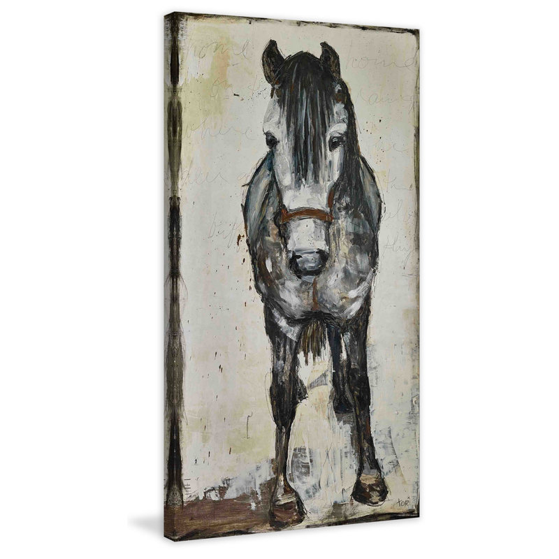 « pony », reproduction d’art sur toile tendue, H 60 po x l 30 po x P 1,5 po
