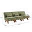 Canapé modulaire rembourré 3 pièces avec base en bois massif et coussins Drayk-1183707647