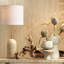 Lampe de table en pierre Travertine