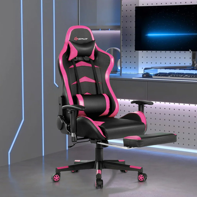 Fauteuil Goplus, Noir / rose
