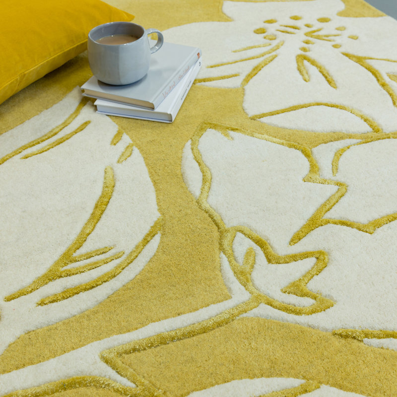 Alouette Floral Wool Hand Tufted Area Rug, Rectangle 120 x 170cm