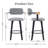 Swivel Upholstered 25.59"" Bar Stool with solid Wood Frame-1981216504