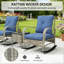 Ensemble de balcon, 3 pièces de mobilier de patio en osier-457519