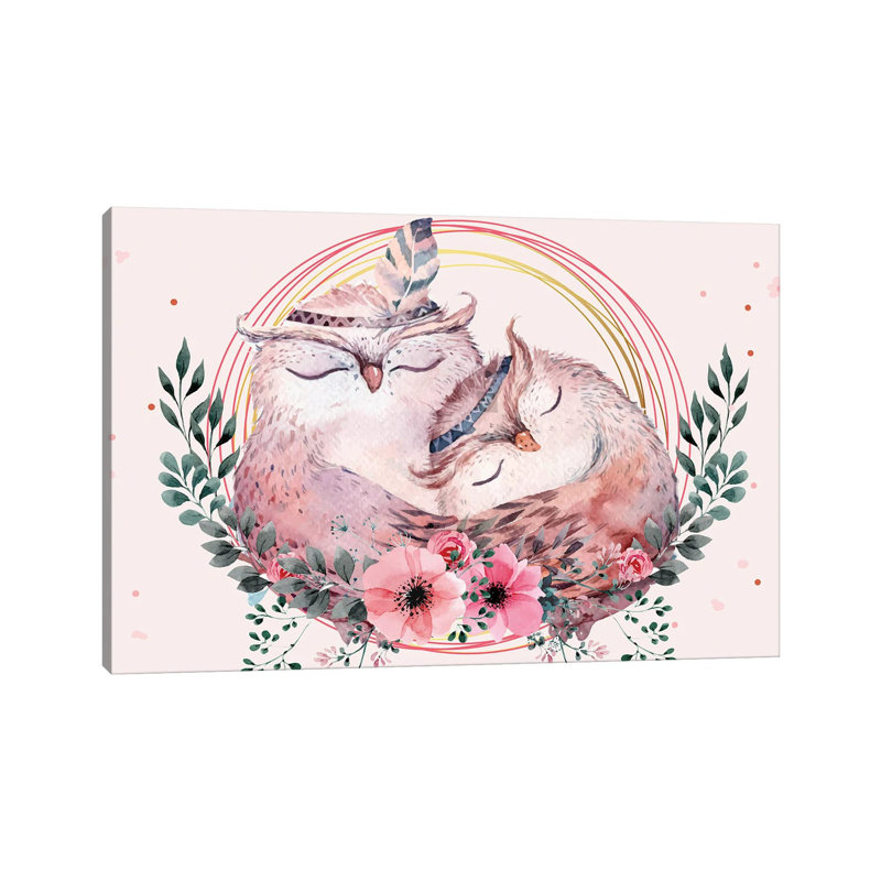 Owl Mother by Art Mirano - Wrapped Canvas Print, 45.72cm H x 66.04cm W x 1.91cm D