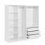 Armoire de rangement sans porte avec tablettes et 3 tiroirs-1355821948