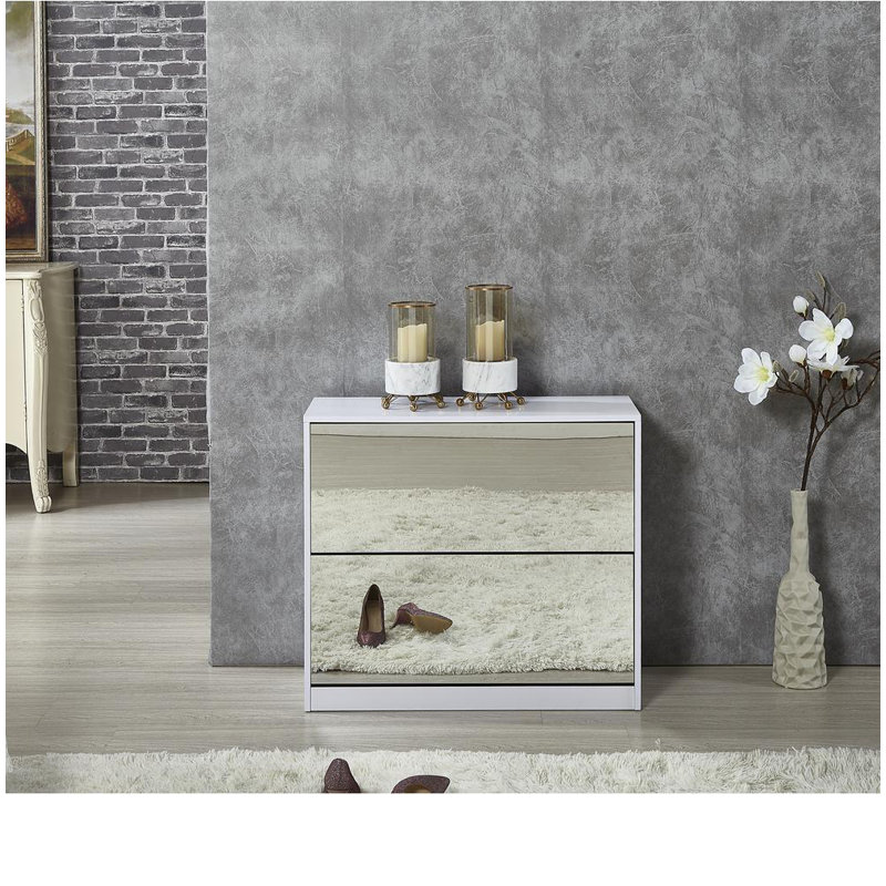 Cosgrove 10 Pair Solid Wood Shoe Storage Cabinet