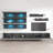 Voelker 126" Modern Floating Wall Mounted Entertainment Center with 16-Color LED Lighting, High Gloss Finish-904428792