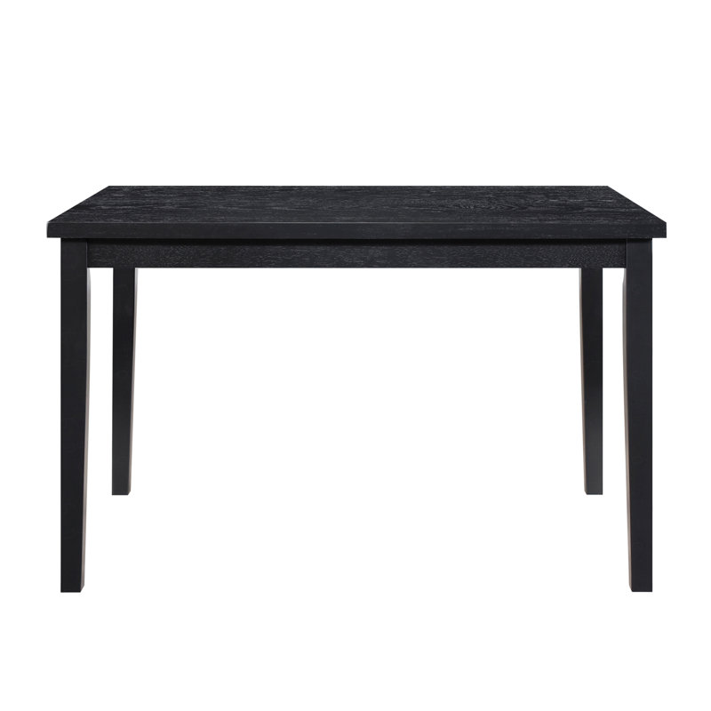 Table de salle à manger à finition noire et salle à manger de style décontracté