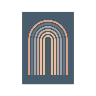 Mid Century Blue A - Print