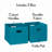 RiverRidge Kids 2pc Fabric Collapsible Storage Cube Organizers with Handles for Playroom Organization - Turquoise-209545391