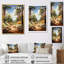Pine Tree Sunlit Path I - reproduction de cadre flottant sur toile-91229040-91229032