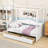 Twin Wooden Canopy Daybed with Built-In Backrest and Storage Drawers-1238811106