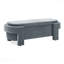 Banc repose-pieds contemporain avec rangement ovale pour le salon et la chambre à coucher - Gris-117529152
