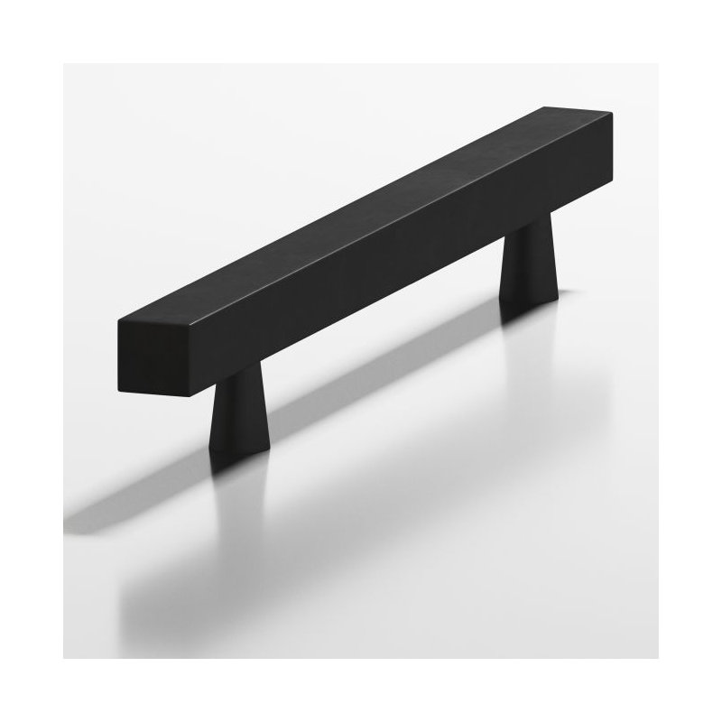 3" Center to Center Bar Pull, Matte Satin Black, 3"