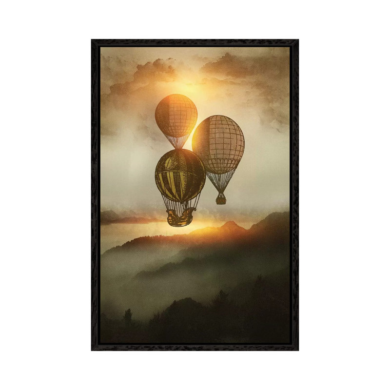 A Trip Down The Sunset by Viviana Gonzalez - Print on Canvas, Black Framed, 101.6 cm H x 66.04 cm W