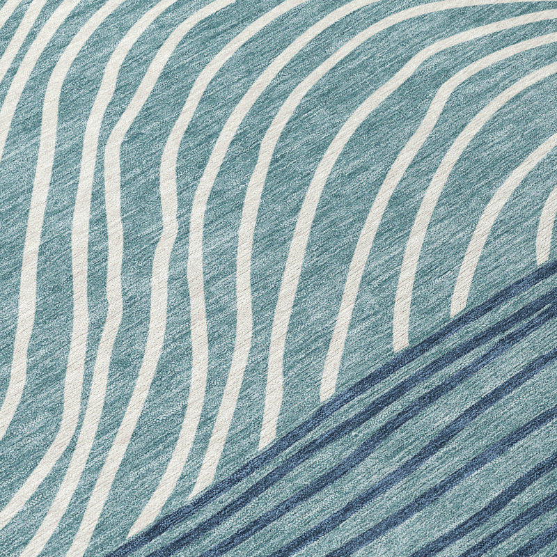 Machine Washable Indoor/Outdoor Chantille ACN2350 Stripes Rug, Rectangle 3' x 5'