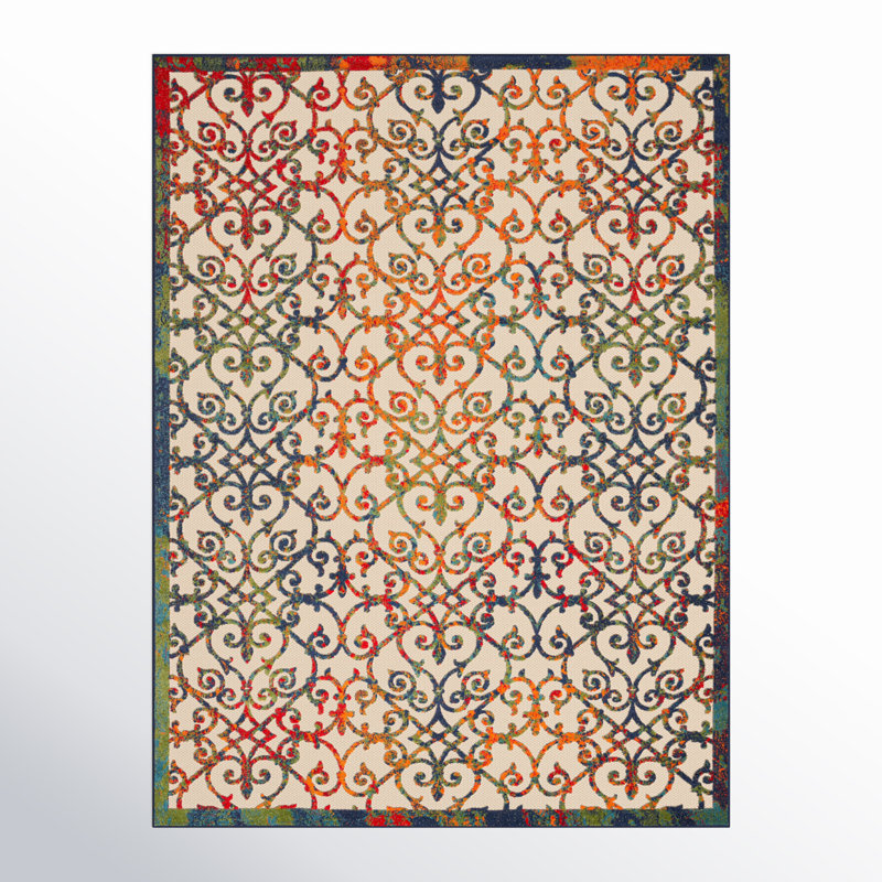 Tapis intérieur / extérieur Eaglin, Rectangle 3 pi 6 po x 5 pi 6 po