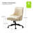 Positano Modern 22" W Faux Leather Tilting Swivel Task Chair with Nailhead Trims-710321301