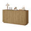 Buffet en bois avec crédence de rangement naturelle à 4 portes avec tablettes réglables