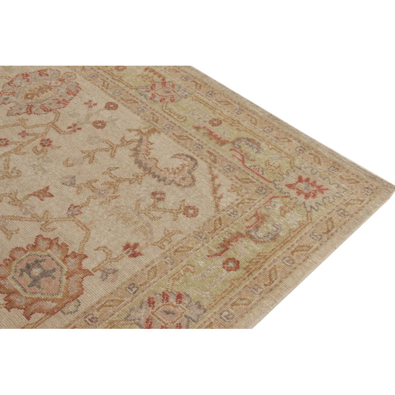 Distressed Homage Hand Knotted Wool Geometric Area Rug, Rectangle 10' x 14'