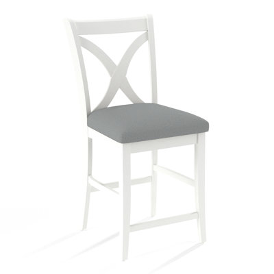 Hues Upholstered Stool with Solid Wood Frame