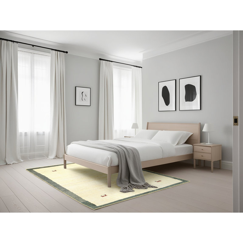 Tapis abstrait beige, Rectangle 5 pi x 7 pi