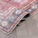 Labarbera Machine Washable Red/Gray Non-Slip Backing Area Rug