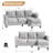 76.4'' Upholstered Sofa Chaise-1235360809