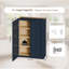 Armoire murale en bois massif bleu marine Shaker de 30 po - Charnières à fermeture en douceur-1219789494-1219789450