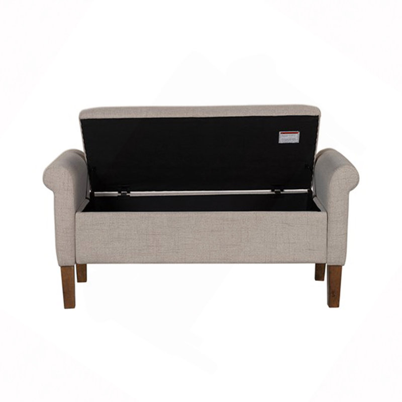 Banc de rangement rembourré