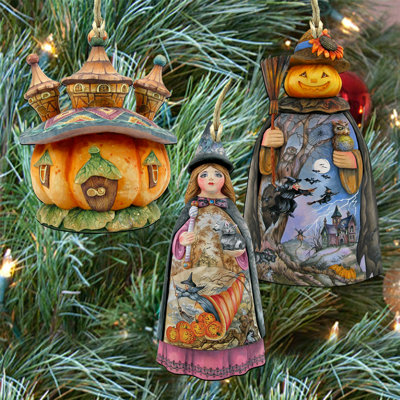 5'' Handmade Wood Holiday Shaped Ornament