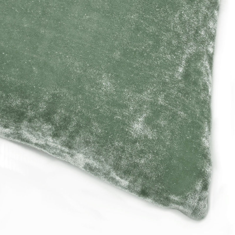 Silk Velvet Pillows Square Pillow Cover & Insert, Sage