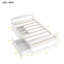 Lit plateforme simple en pin massif de style chambre à coucher simple de style classique blanc avec deux tiroirs de rangement sous le lit