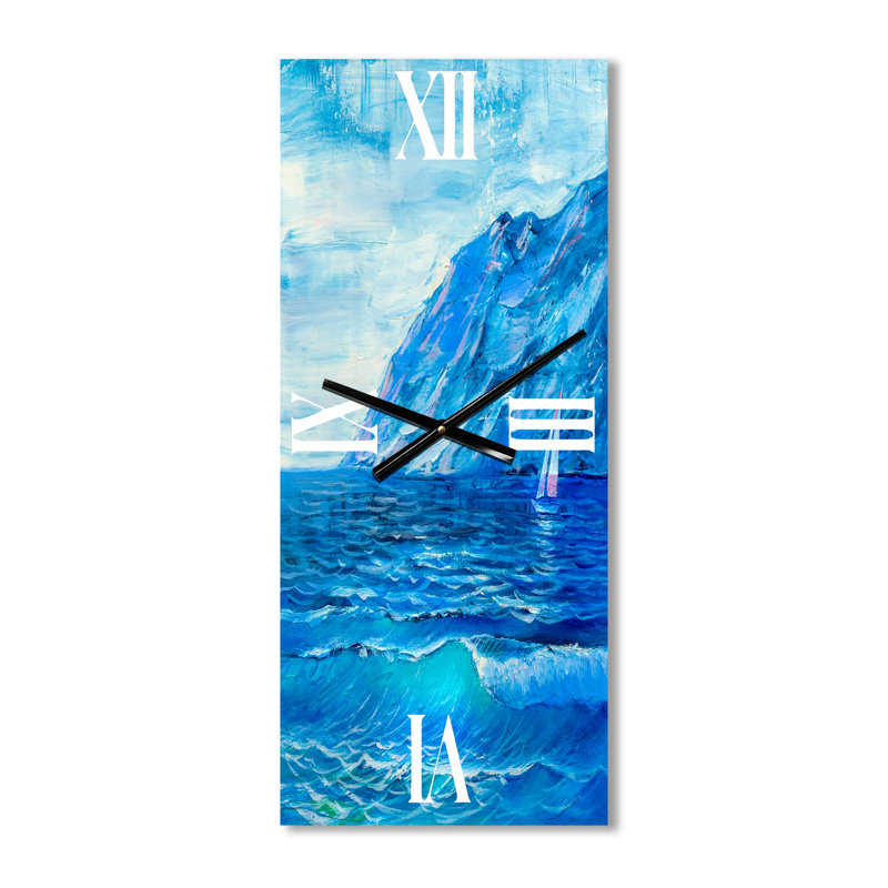 Horloge murale Morning Sunlight on the Sea Waves II, Grand