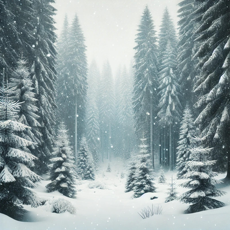 «Enchanted Winter Forest: Snowy Pine», art mural sur toile tendue, H 40 po x l 40 po x P 1,5 po