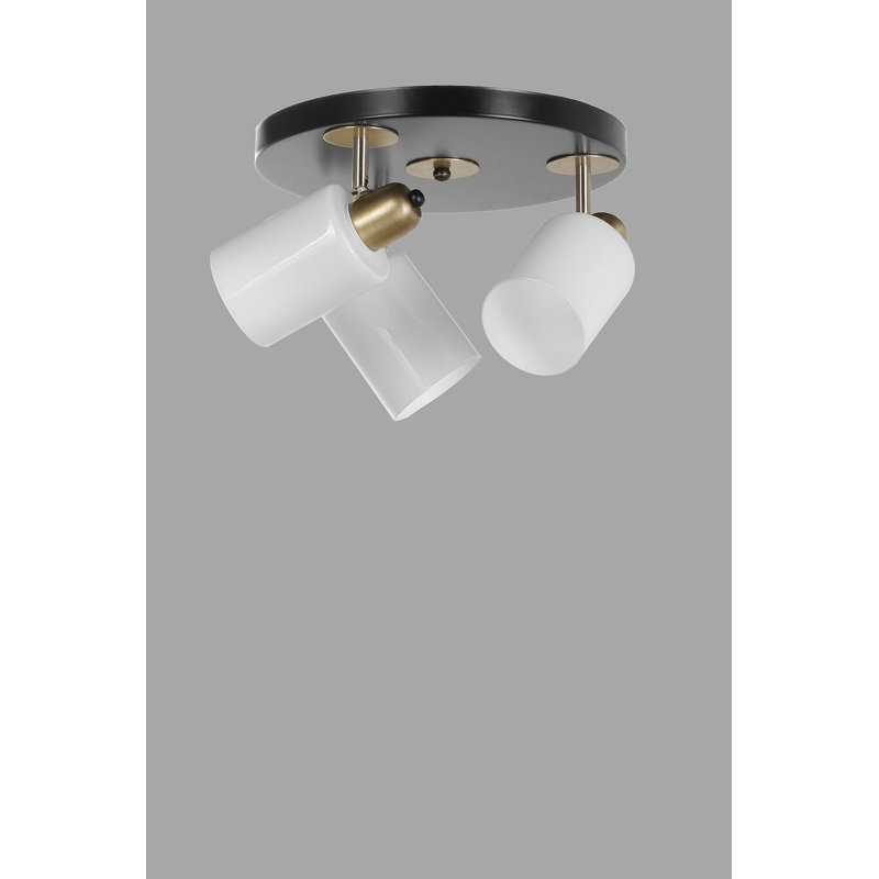 Modern Chandelier Light Fixture, Black & White Metal Body, 11.8 in Diameter x 7.9 in Height x 14.2 in Length | E27 Socket, Max 40W | Perfect for Hotel & Scandinavian Decor, Electrostatic Oven Dried Paint Finish